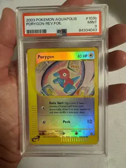 2003 Pokemon Porygon Reverse Holo E Reader Aquapolis 103b/147 - PSA 9 Mint! WOTC - Image 1