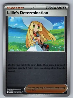 Lillie's Determination 119/132 Uncommon Mega Evolution Reverse Holo Near Mint - Image 1