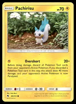 Pachirisu SM - Lost Thunder Common 80/214 2018 Pokemon TCG - Image 1