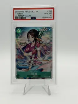 PSA 10 GEM MT Tashigi EB03-018 ALTERNATE ART: One Piece Heroines Edition Foil - Image 2