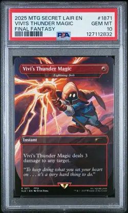 PSA 10 Vivi's Thunder Magic, R 1871 Final Fantasy Secret Lair MTG Regular - Image 1