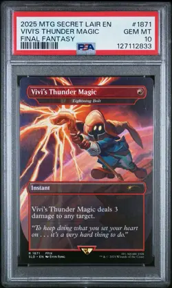 PSA 10 Vivi's Thunder Magic, R 1871 Final Fantasy Secret Lair MTG Regular - Image 3