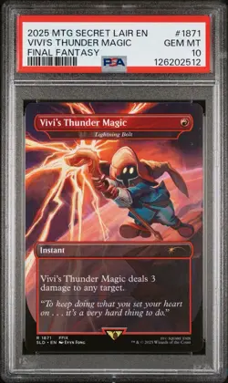 PSA 10 Vivi's Thunder Magic, R 1871 Final Fantasy Secret Lair MTG Regular - Image 5