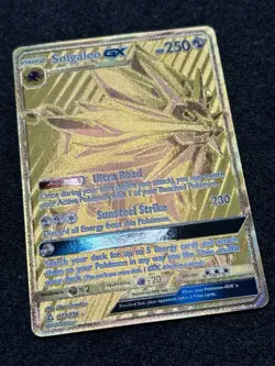 Solgaleo GX 173/156 Ultra Prism Gold Secret Rare Pokemon Card S&M 2018 TCG NM - Image 2