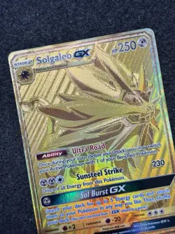 Solgaleo GX 173/156 Ultra Prism Gold Secret Rare Pokemon Card S&M 2018 TCG NM - Image 4