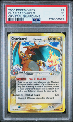 PSA 1 2006 POKEMON EX CRYSTAL GUARDIANS #4 CHARIZARD HOLO - Image 1
