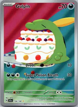 GULPIN 154/142 ILLUSTRATION RARE STELLAR CROWN POKEMON NM - Image 1