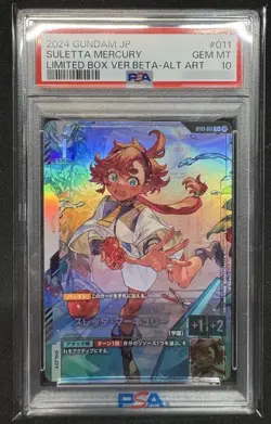 PSA10 GUNDAM CARD LIMITED BOX VER.Β ST01-011 C+ SULETTA MERCURY FOIL JAPANESE - Image 1
