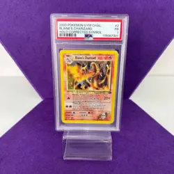 Blaine's Charizard CORRECTED SYMBOL PSA 1 Carta Pokemon Vintage Gym Challenge - Image 1