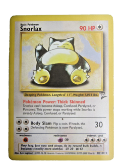 Pokemon TCG Snorlax Base Set 2 30/130 LP - Image 1