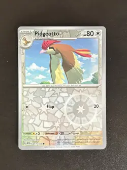 Pidgeotto 017/165 Scarlet & Violet 151 Common Pokemon Reverse Holo LP - Image 1