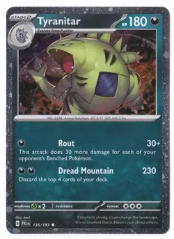 Pokemon Tyranitar Paldea Evolved Scarlet & Violet Promo 135/193 Cosmos Holo - NM - Image 1