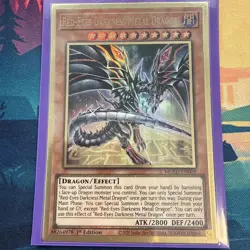 1x Yu-Gi-Oh! Red-Eyes Darkness Metal Dragon (Alt Art) - MGED-EN009 - Gold-1st-NM - Image 1