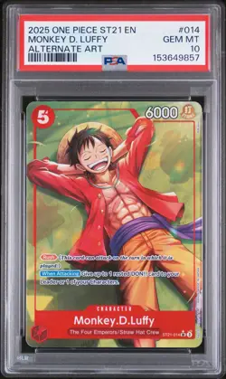 One Piece - ST21-Starter Deck Gear 5:EX - Monkey D Luffy #014 Alt Art - PSA 10 - Image 1