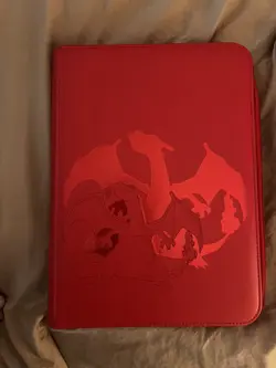 Ultra Pro Pokemon TCG Charizard 9 Pocket Leather Binder Red 360 Card Capacity - Image 3