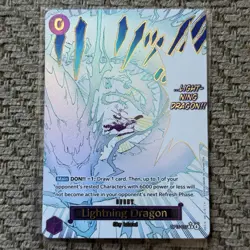 One Piece TCG Lightning Dragon Event OP15-077 Holo Card - Image 1