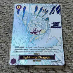 One Piece TCG Lightning Dragon Event OP15-077 Holo Card - Image 2