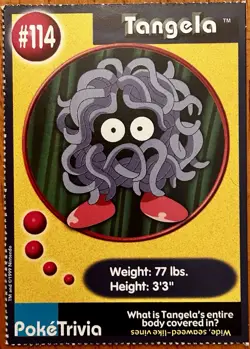 Pokemon TCG - Tangela - #114 - 1999 Burger King PokeTrivia Promo - Image 1
