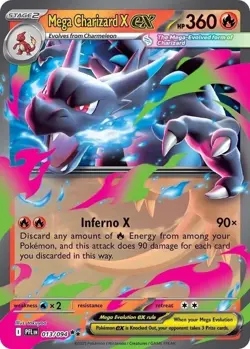 Mega Charizard X ex - 013/094 Phantasmal Flames Double Rare Pokemon - NM/MINT - Image 1