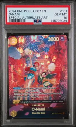 One Piece OP06-101 500 Years in the Future - O-Nami (SP Alternate Art) PSA 10 - Image 1