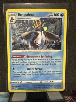 Empoleon 037/172 NM Cosmos Holo Brilliant Stars Pokemon Card Near Mint 2022 - Image 1