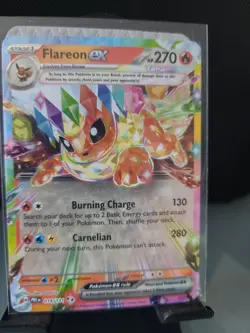 Pokemon Card Prismatic Evolutions Flareon EX 014/131 NM - Image 1