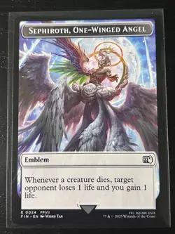 MTG Sephiroth, One-Winged Angel / Robot Warrior Double-Sided Token Final Fantasy - Image 1