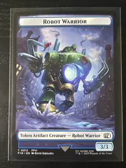 MTG Sephiroth, One-Winged Angel / Robot Warrior Double-Sided Token Final Fantasy - Image 2