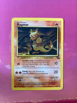 Pokemon Card Magmar Fossil Uncommon 39/62 Near Mint - Image 1
