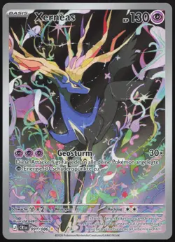 Pokemon Xerneas Illustration Rare Wachsendes Chaos 091/086 NM DE - Image 1