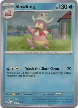 Pokemon Slowking Pokeball Reverse Rare Prismatic Evolutions PRE 019/131 NM EN - Image 1
