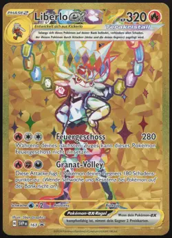 Pokemon Liberlo ex Gold Secret Rare SVP Black Star Promos 163 NM DE - Image 1
