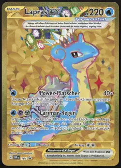 Pokemon Lapras ex Gold Secret Rare SVP Black Star Promos 164 NM DE - Image 1