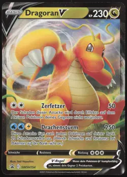 Pokemon Dragoran V Ultra Rare SCSC Promokarten SWSH154 NM DE - Image 1