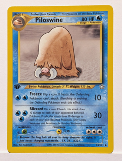 Piloswine44/111 Neo Genesis 1st Edition Pokemon TCG WOTC 2000 Card - NM - Image 1