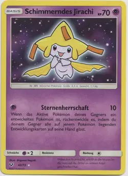 Pokemon Schimmerndes Jirachi Shiny Holo Schimmernde Legenden 42/73 NM Deutsch - Image 1