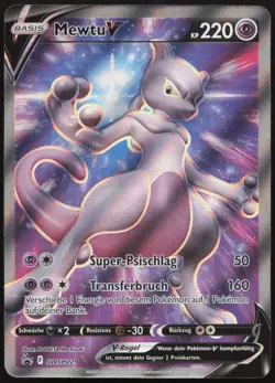 Pokemon Mewtu V Full Art SCSC Promokarten SWSH229 NM DE - Image 1