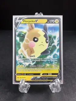Pokemon TCG Morpeko V 037/072 Shining Fates Holo Ultra Rare - LP - FAST SHIPPING - Image 1