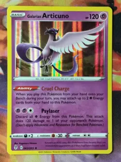 Galarian Articuno 063/203 LP/NM Evolving Skies 2021 Sword + Shield Pokemon Card - Image 1