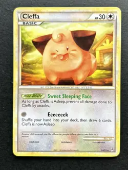 Pokemon TCG Cleffa Call of Legends Rare Card 24/95 LP - Image 1