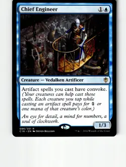 Chief Engineer 86 Rare Commander 2016 Magic: The Gathering Lightly Played - Image 1
