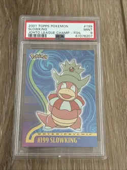 Slowking 2001 Topps Johto League Champ 199 Foil Pokemon Card PSA 9 Mint - Image 1