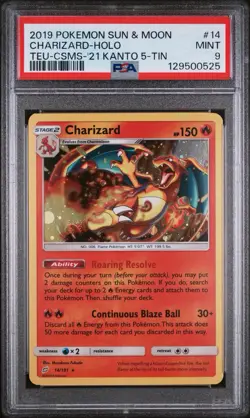 Pokemon TCG - Charizard Costco Cosmo Holo Galaxy Swirl 14/181 PSA 9 - Image 1