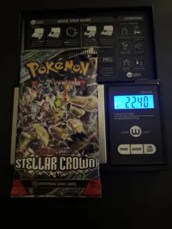 Heavy! 22.40 Gram Pokemon Stellar Crown Booster Pack Sealed - Image 1