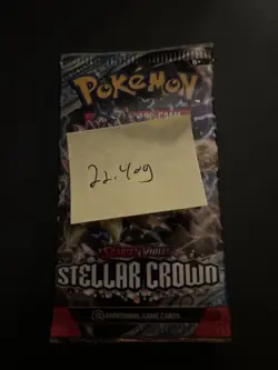 Heavy! 22.40 Gram Pokemon Stellar Crown Booster Pack Sealed - Image 4