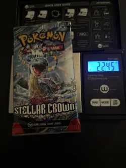 Heavy! 22.45 Gram Pokemon Stellar Crown Booster Pack Sealed - Image 1