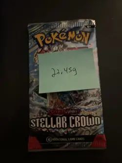 Heavy! 22.45 Gram Pokemon Stellar Crown Booster Pack Sealed - Image 4