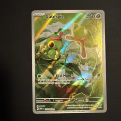 Caterpie 172/165 Illustration Rare 151 Pokemon Holo - Image 1