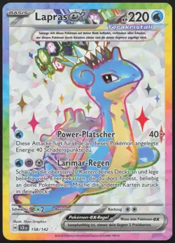 Pokemon Lapras ex Ultra Selten Stellarkrone 158/142 NM DE - Image 1