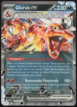 Pokemon Glurak ex Double Rare Paldeas Schicksale 054/091 NM DE - Image 1